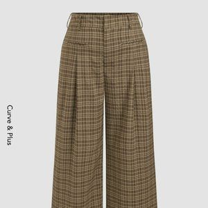 NWT Wide Leg Tartan Trousers